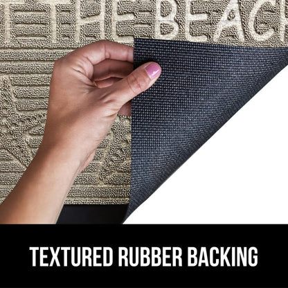 GORILLA GRIP 100% Waterproof All-Season WeatherMax Doormat, 47x35, US Designed Natural Rubber