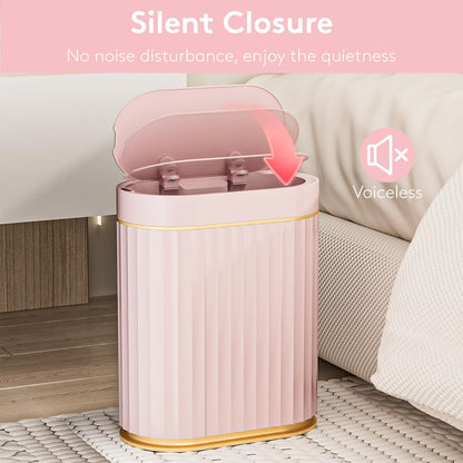 ELPHECO Sensor Trash Can 2 Gallon Waterproof Motion Sensor Trash Can, Automatic Bathroom Trash Bin