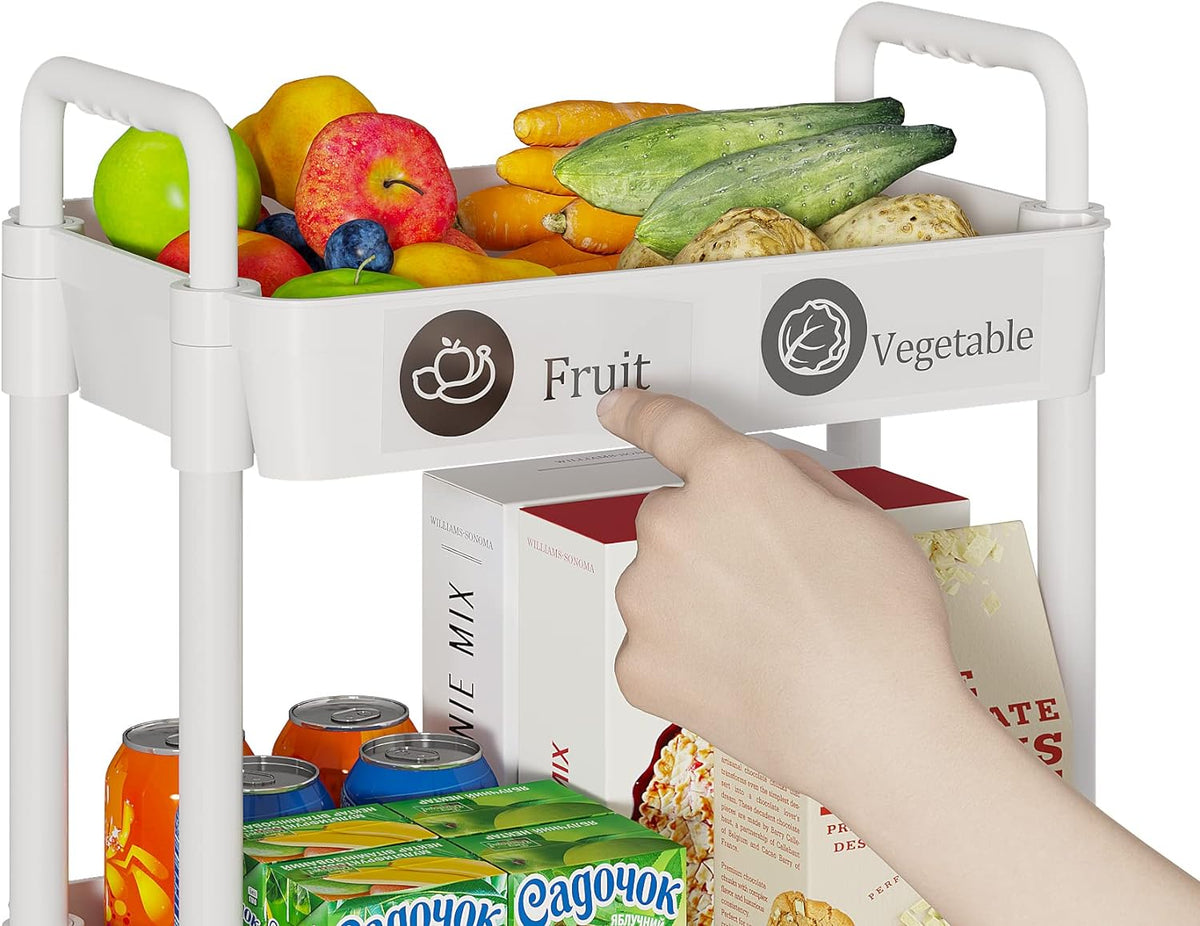 Laiensia 5-Tier Rolling Cart with Wheels,Multifunction Utility Storage carts, Kitchen Storage