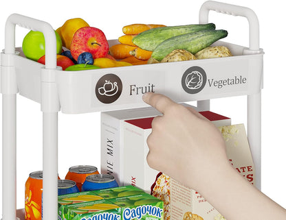 Laiensia 5-Tier Rolling Cart with Wheels,Multifunction Utility Storage carts, Kitchen Storage