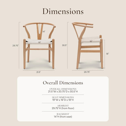 POLY & BARK Weave Chair, Single, Natural