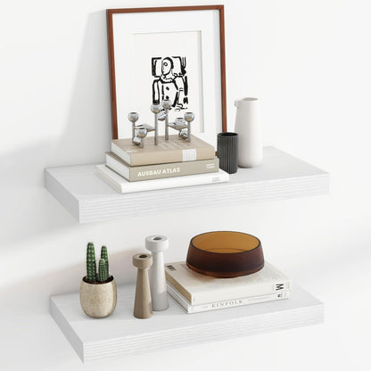 24 Inch Floating Shelves, 12 Inch Deep Floating Shelves for Wall, Floating Shelf with Invisible