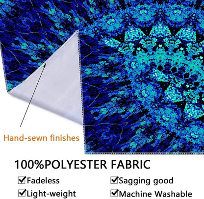 PSYHILAR Blacklight Mandala Tapestry for Bedroom, Black Light Posters for Adults and Teens, Neon UV