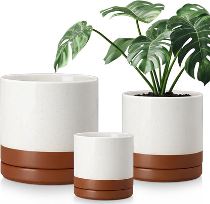 vancasso Ceramic Pots for Plants, Plant Pots for Indoor Plants, 6.25+8.25+10.25 Inch Ceramic