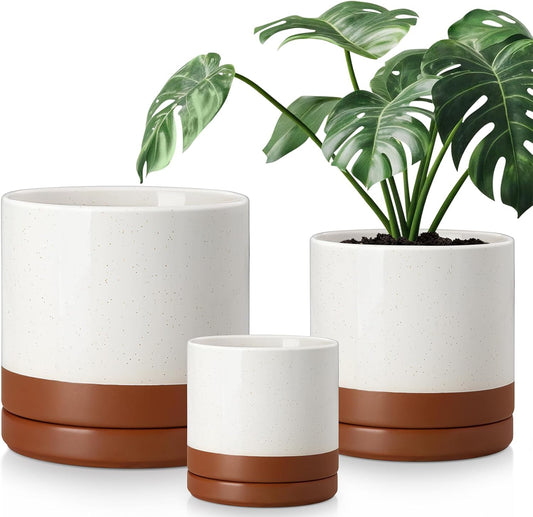 vancasso Ceramic Pots for Plants, Plant Pots for Indoor Plants, 6.25+8.25+10.25 Inch Ceramic