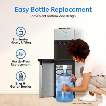 Brio Self Cleaning Bottom Loading Water Cooler Water Dispenser – Limited Edition - 3 Temperature