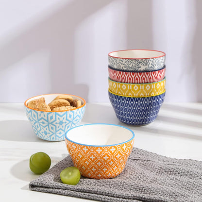Selamica Ceramic 8oz Bouillon Cups 4 Inch Small Bowls, Dessert bowls for Soup Dipping Sauce Coffee