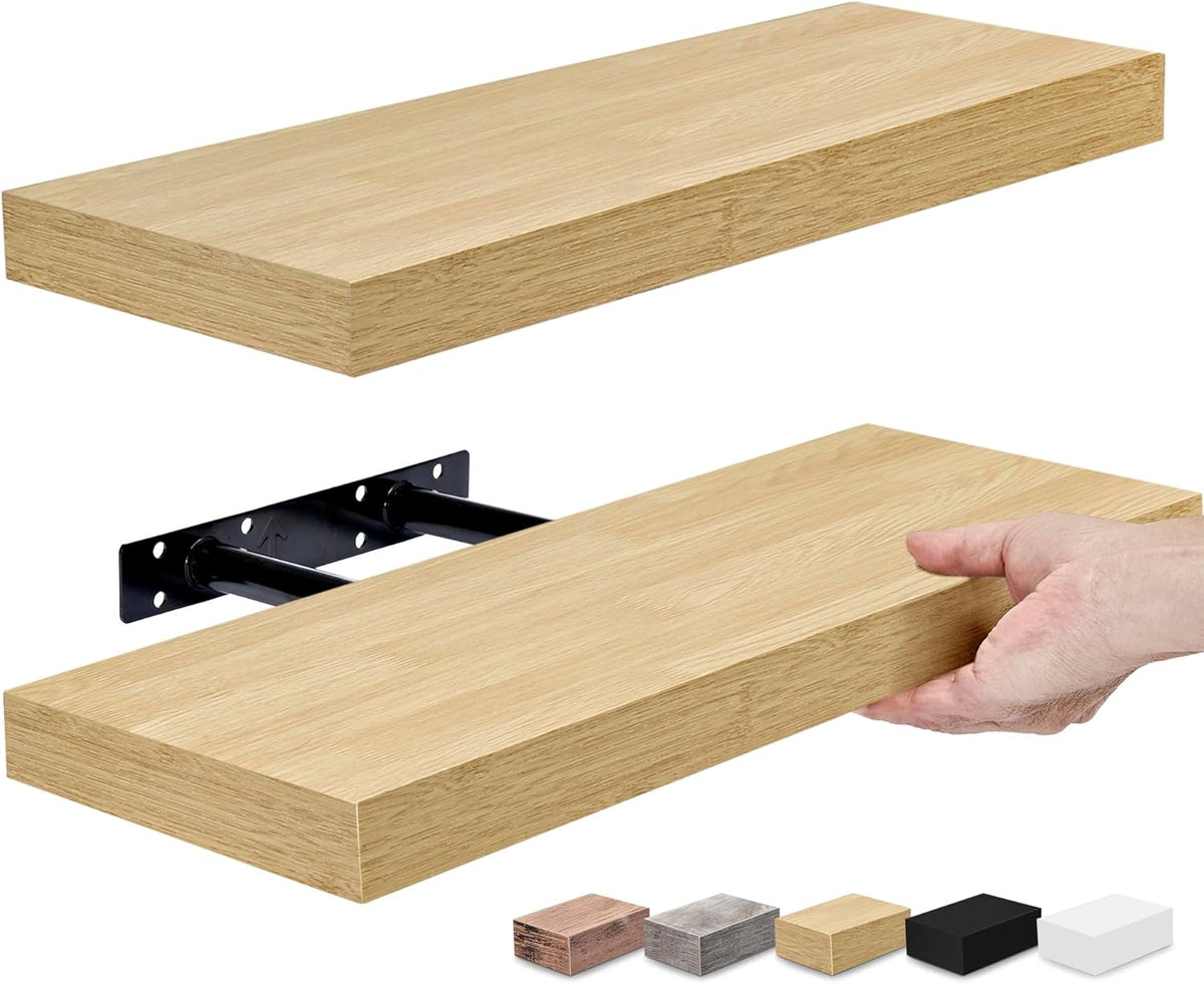 Sorbus Floating Shelves for Wall, Bathroom Shelves Wall Mounted for Kitchen, Bedroom, Bathroom