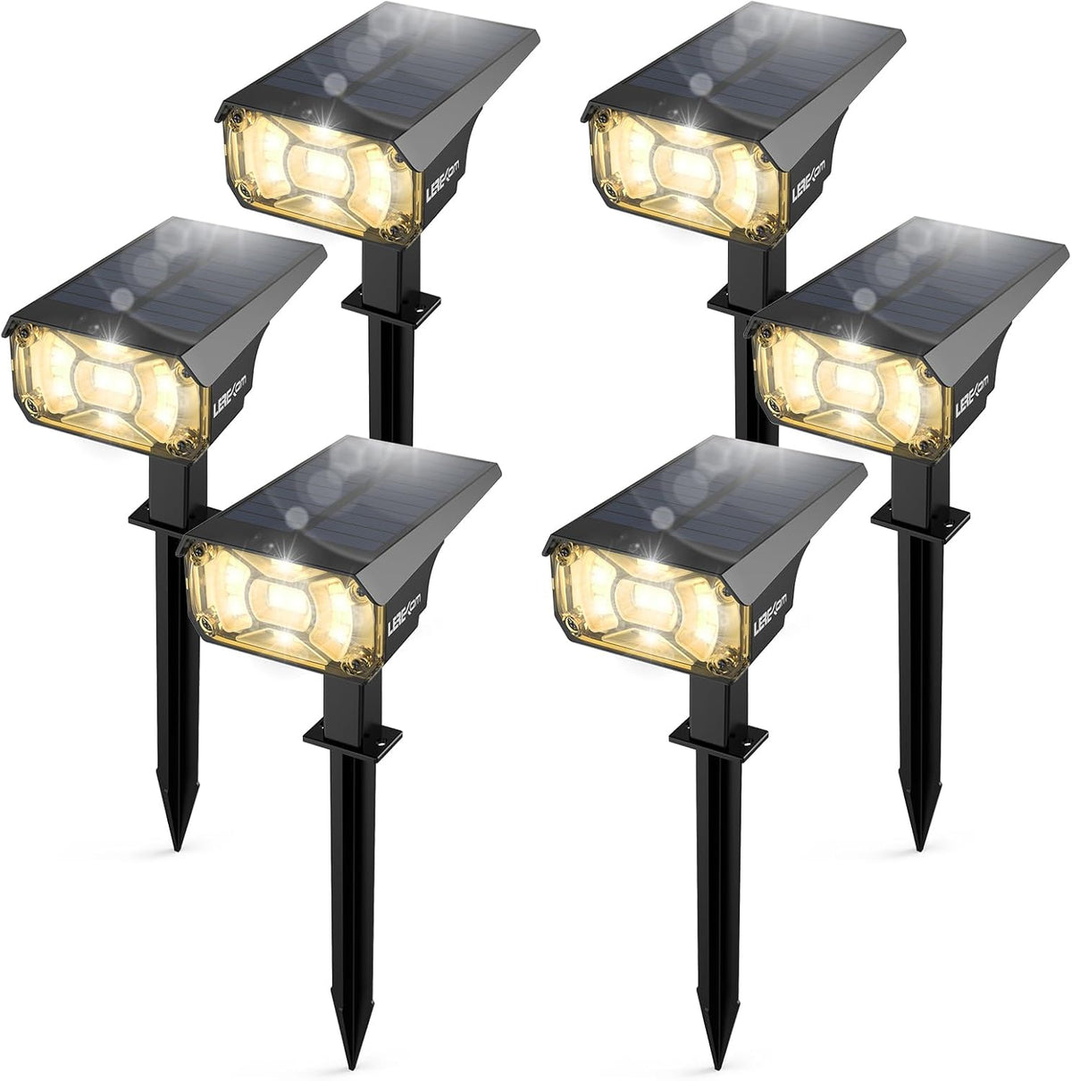 3 Brightness Modes Solar Outdoor Lights with Super Bright 40LEDs, 360 Adjustable Lighting Angle