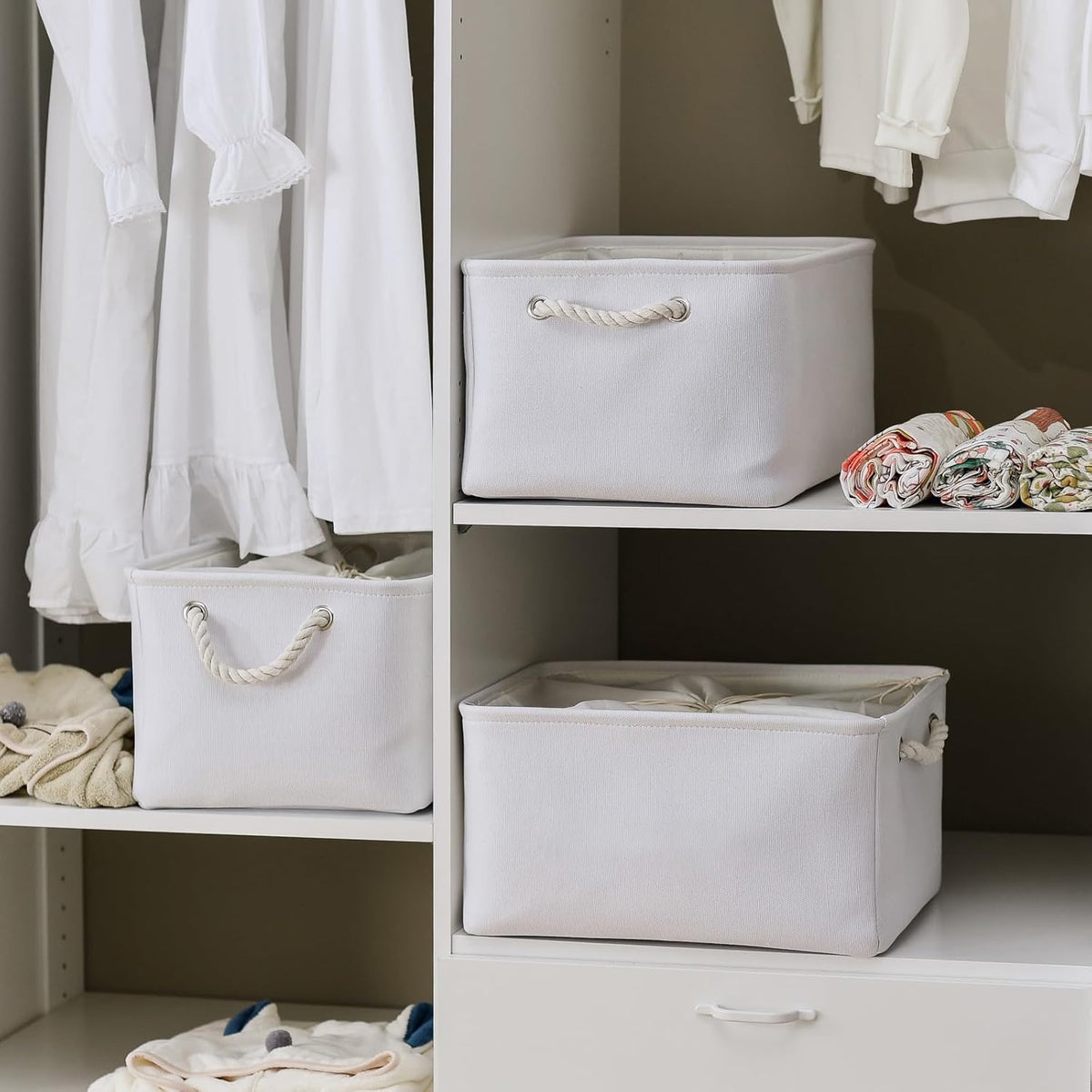 TheWarmHome Storage Basket for Gifts Empty - X Large - 3 Pack 17.7L×13.8W×9.8H in Collapsible