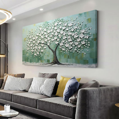 LASMOND Turquoise Tree of Life Wall Art for Living Room Canvas Prints Artwork Modern Abstract