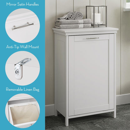 RiverRidge Somerset Tilt-Out Laundry Hamper, White