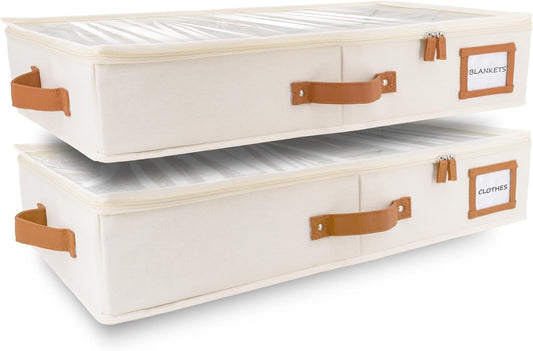 HOMELUX THEORY 2pc Under Bed Storage Containers, Bedroom Under the Bed Drawer Storage Organizer