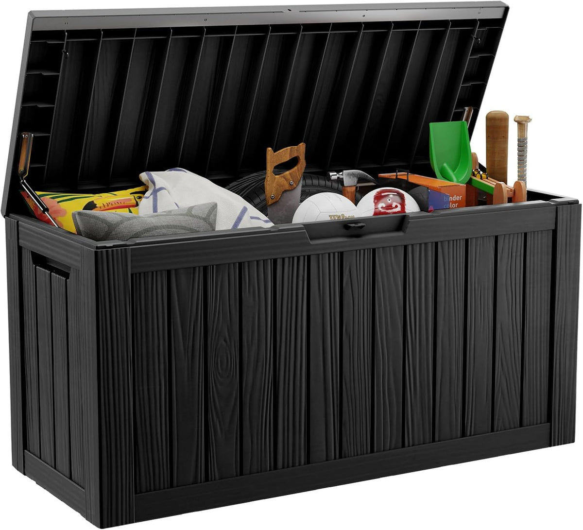 DRATO 80 Gallon Large Deck Box, Outdoor Storage Box for Patio Furniture, Patio Cushions, Gardening