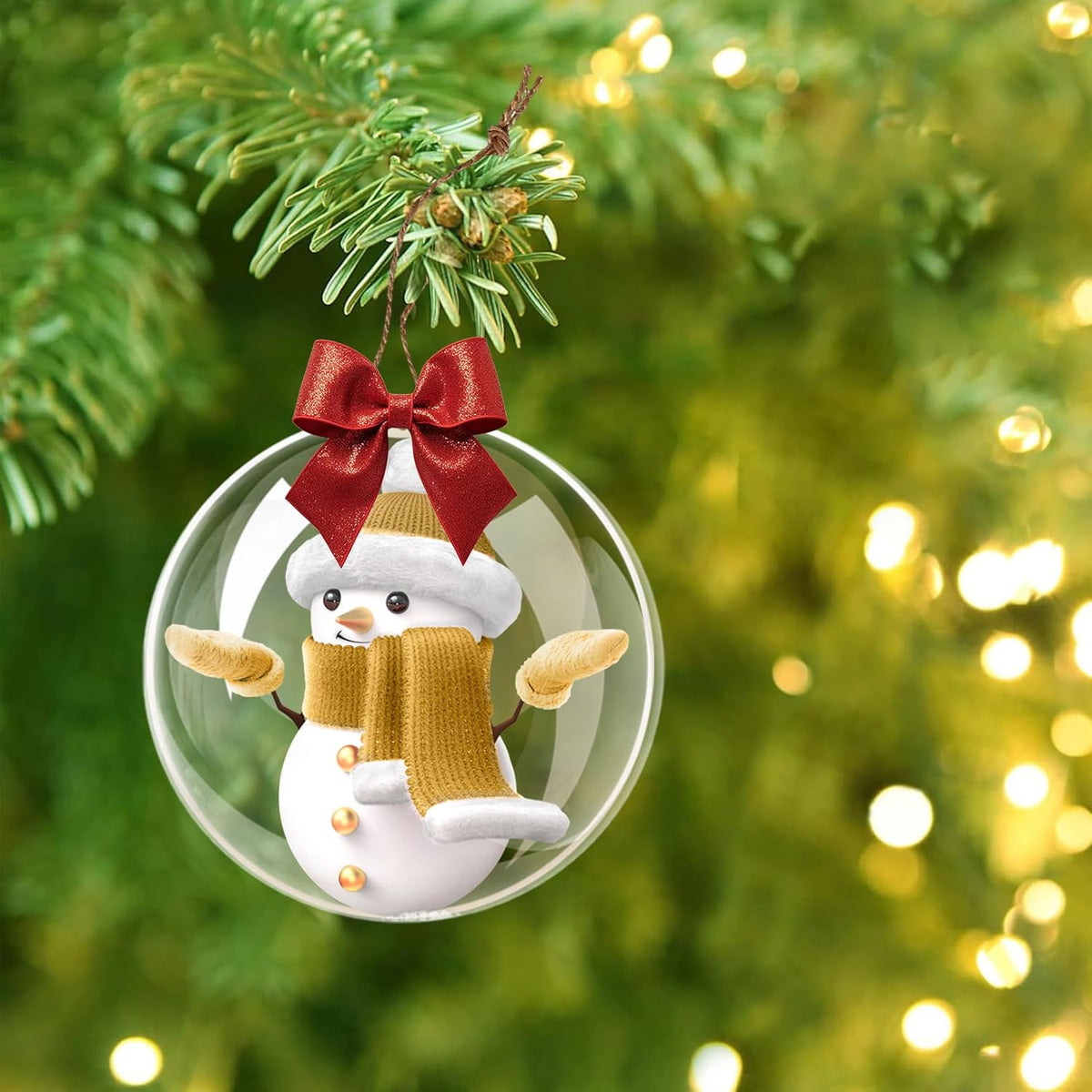 20PCS Christmas Ornaments,5CM Clear Plastic Ornaments Balls,Clear Christmas Ornament for
