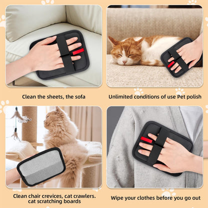 Pet Hair Remover, electrostatic pet Hair Removal Gloves, cat and Dog pet Hair Removal Tools