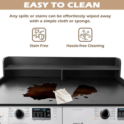 Royxen Laundry Countertop with 2-Tier Shelf Universal Fit, Washer and Dryer Countertop with Storage