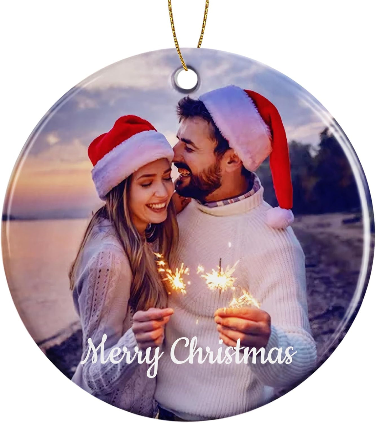 Personalized Christmas Ornaments, Custom Photo & Text 2025 Christmas Tree Ornament, Ideal for Xmas