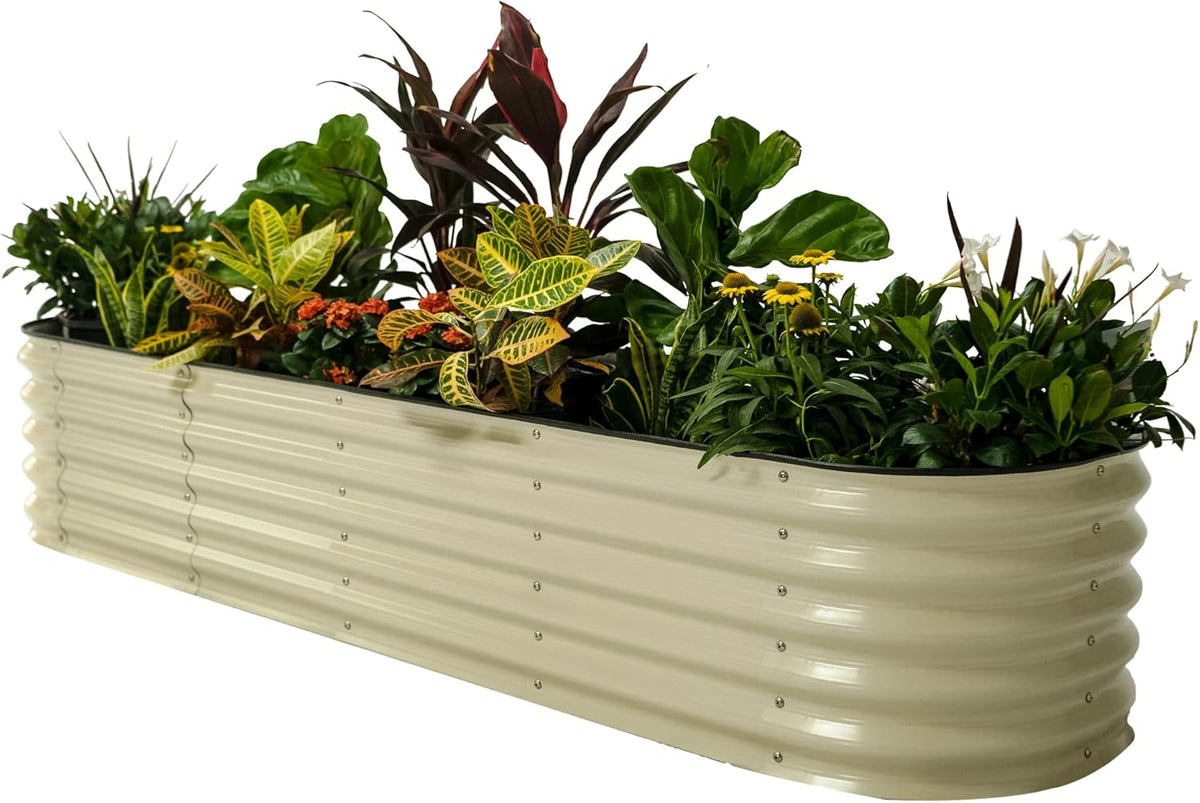 Vego garden Raised Garden Bed Kits, 17" Tall 9 in 1 8ft X 2ft Metal Raised Planter Bed for