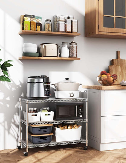 Simple Deluxe 3-Tier Storage Shelves, 750 Lbs Loading Capacity, 24.02" W x 13.78" D x 21.97" H