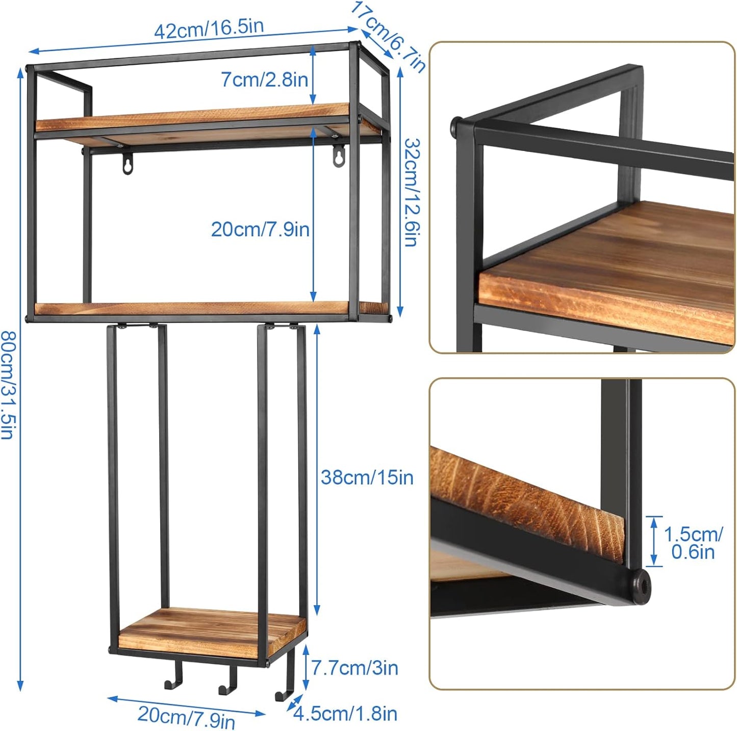 Towel Rack Wall Mounted - Space-Saving Design for Small Bathrooms - Versatile Organizer for Towels