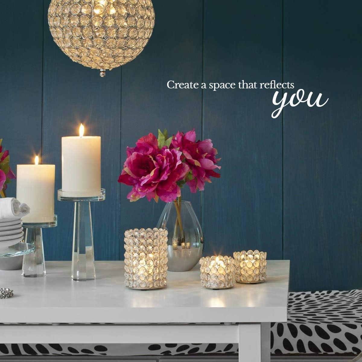Serene Spaces Living Set of 2 Medium Free-Form Edge Glazed Ceramic Plate- Dinnerware for Vintage