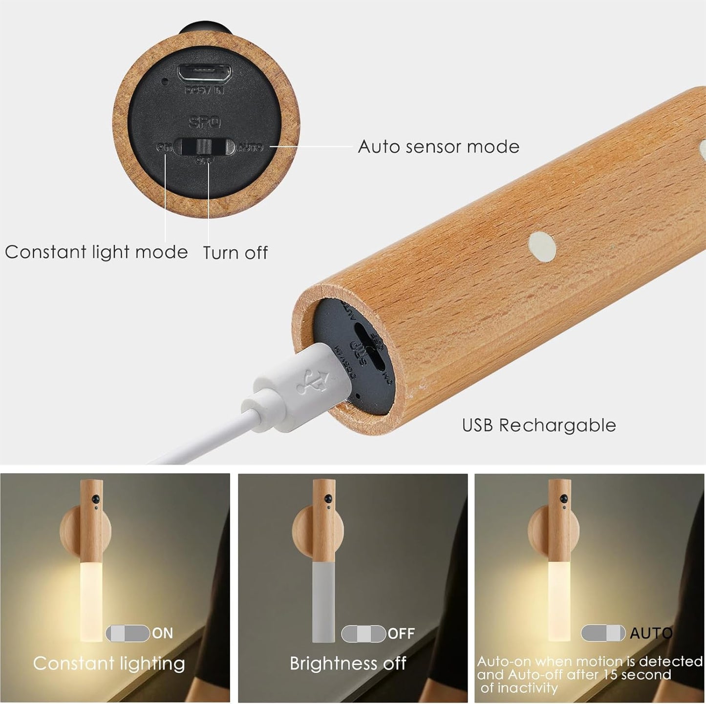 Montford Wall Sconces Set of Two Battery Operated, Motion Sensor Night Light Magnetic Wall Light
