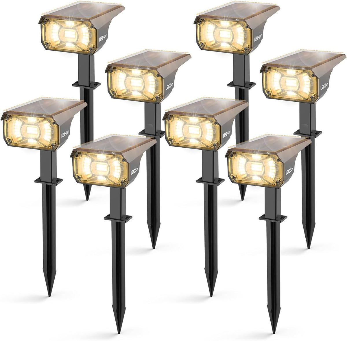 3 Brightness Modes Solar Outdoor Lights, 360 Degree Adjustable Lighting Angle with 40 LED's