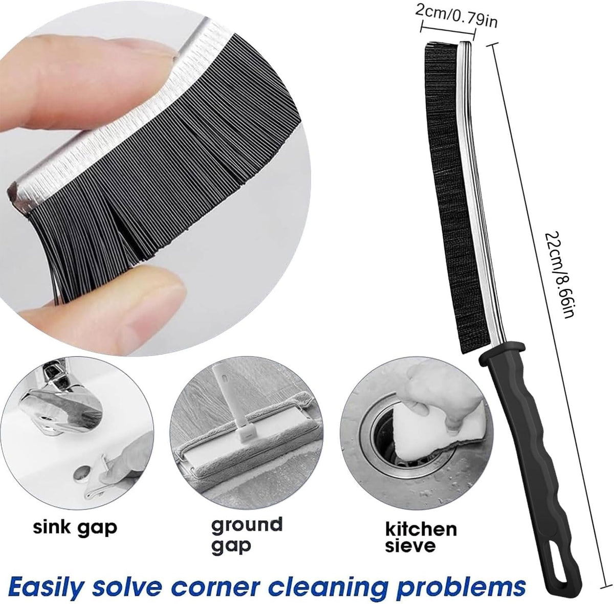 Crevice Cleaning Brush,New Multifunctional Cleaning Brush Tool, Bathroom Gap Brush, Home, Kitchen