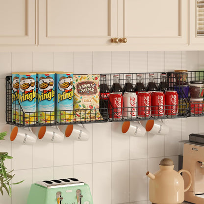 X-cosrack 3-Tier Stackable Detachable Snack Organizer (Large Size), Countertop Display/Wall Mounted