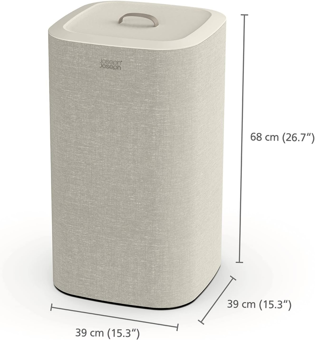 Joseph Joseph Tota 60 liter/15.8 gallon Laundry Hamper Separation Basket with lid, 2 Removable