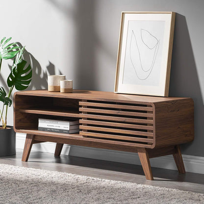mopio Ensley TV Stand, Mid Century Modern for 55/60/65 inch TV, Farmhouse TV Stand, Entertainment