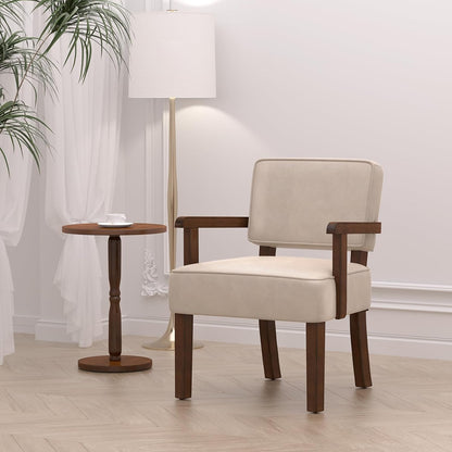 Accent Chair, PU Leather Chair for Living Room Oversized Armchair with Soft Seat and Armrests for