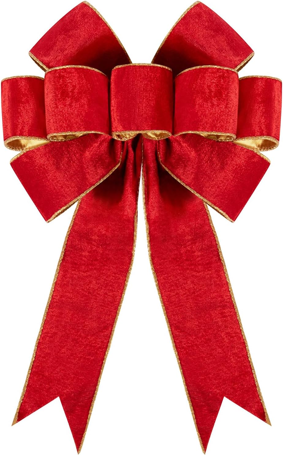 1Pack Large Christmas Bows Velvet Red Bows Holiday Red Christmas Bows Decorations for Wreath Velvet