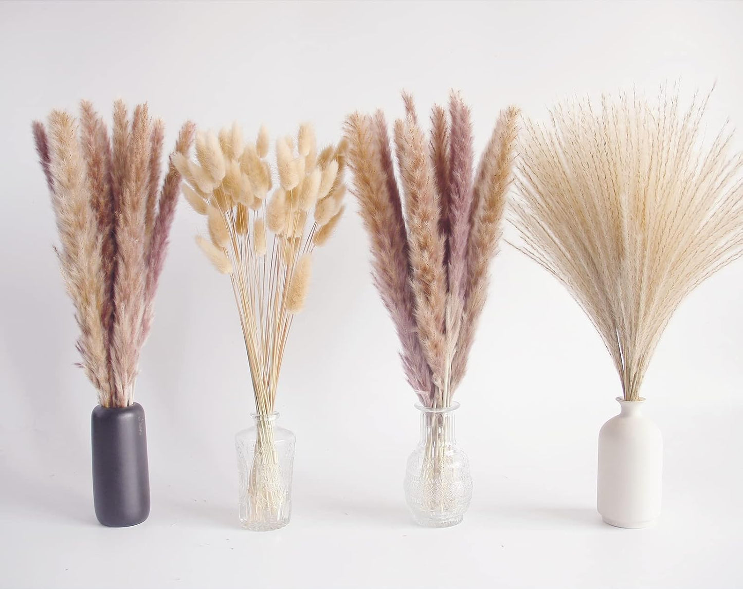 Natural Dried Pampas Grass Decor, Brown Pampas Grass， Bunny Tails Dried Flowers, Reed Grass Bouquet