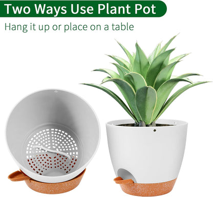 GARDIFE Hanging Planter, 8 inch Hanging planters for Indoor. Outdoor Plants, Self Watering Plant