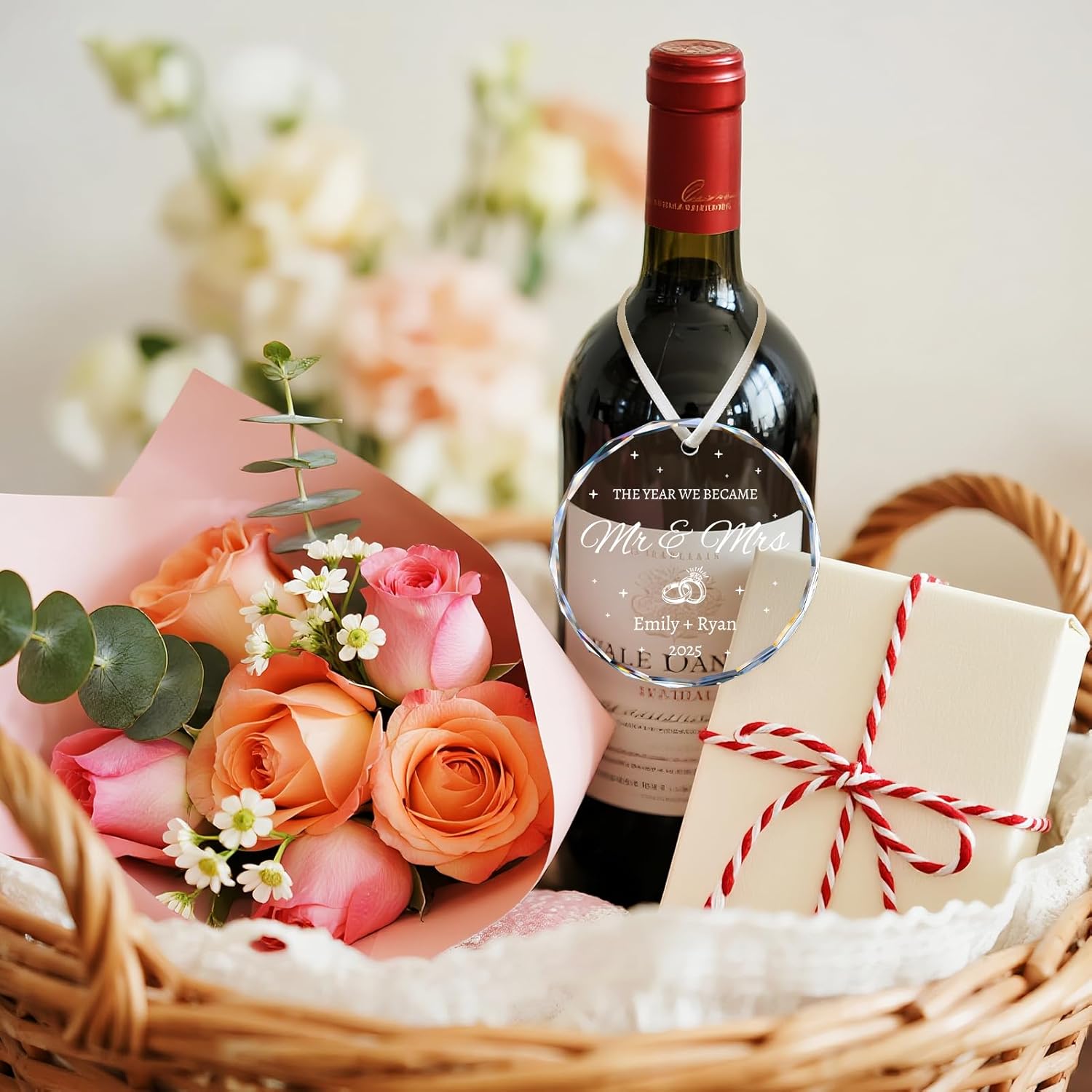 Wedding Gifts for Couples 2025 - Mr and Mrs Ornament 2025 - Bridal Shower Gifts for Bride