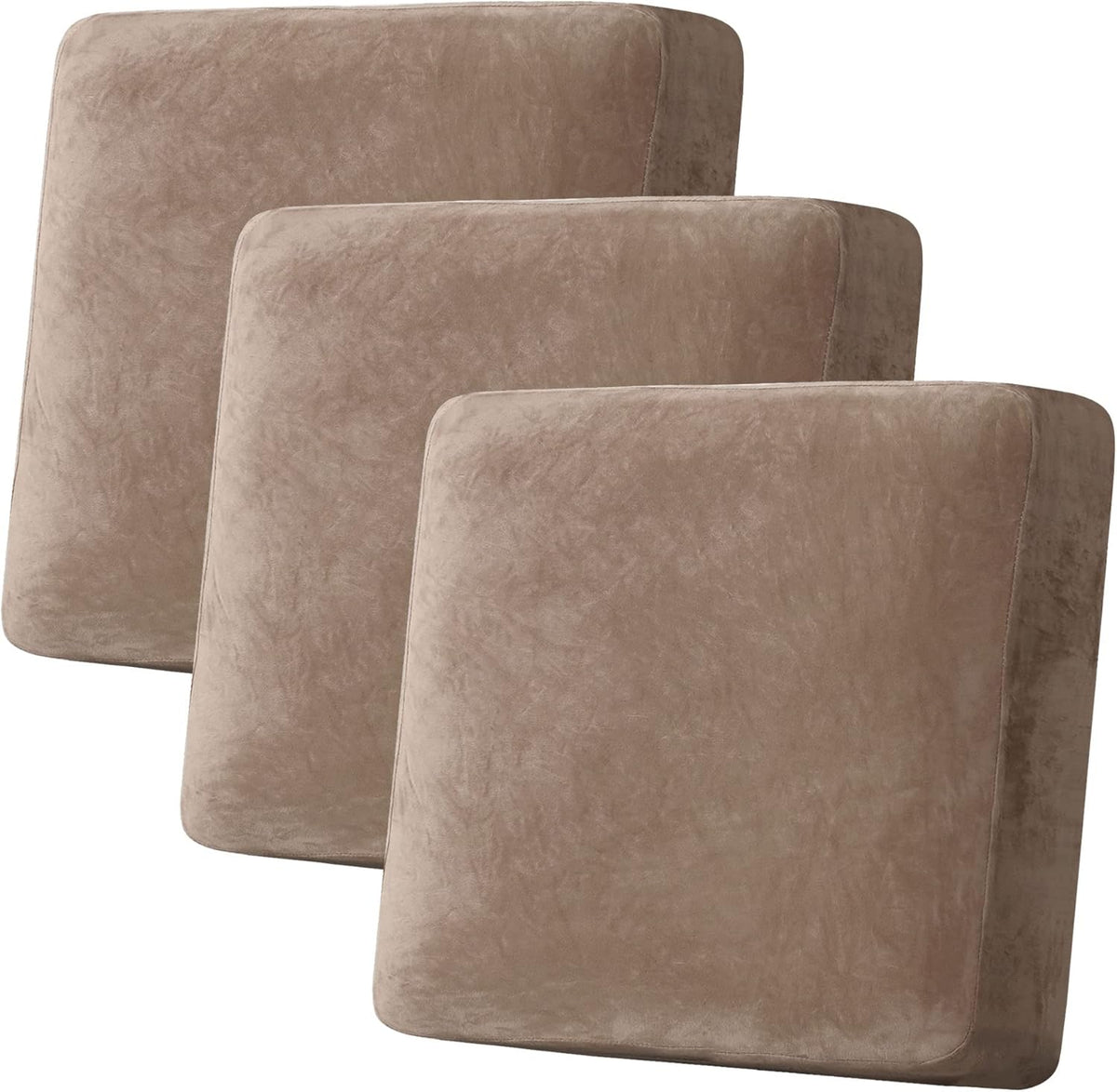 H.VERSAILTEX Velvet Stretch Couch Cushion Cover Plush Cushion Slipcover for Chair Loveseat Sofa