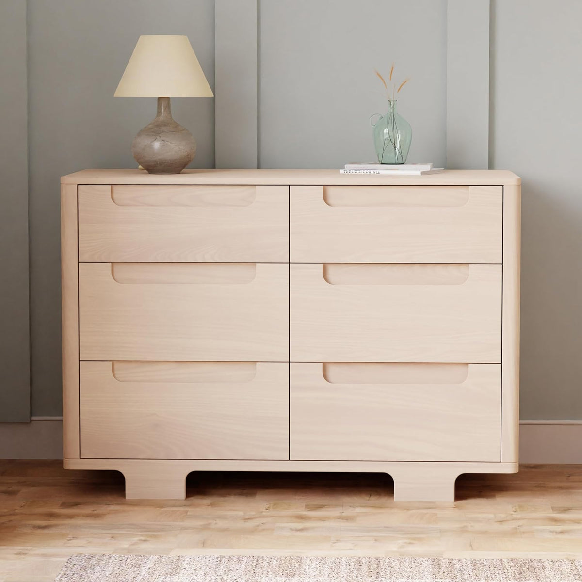 babyletto Yuzu 6-Drawer Dresser in Washed Natural, Greenguard Gold Certified