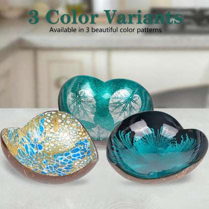 Coconut Bowls Decorative Candy Dish - Heart Acai Bowl, Natural Wooden Candy Dish, Key Bowl Holder