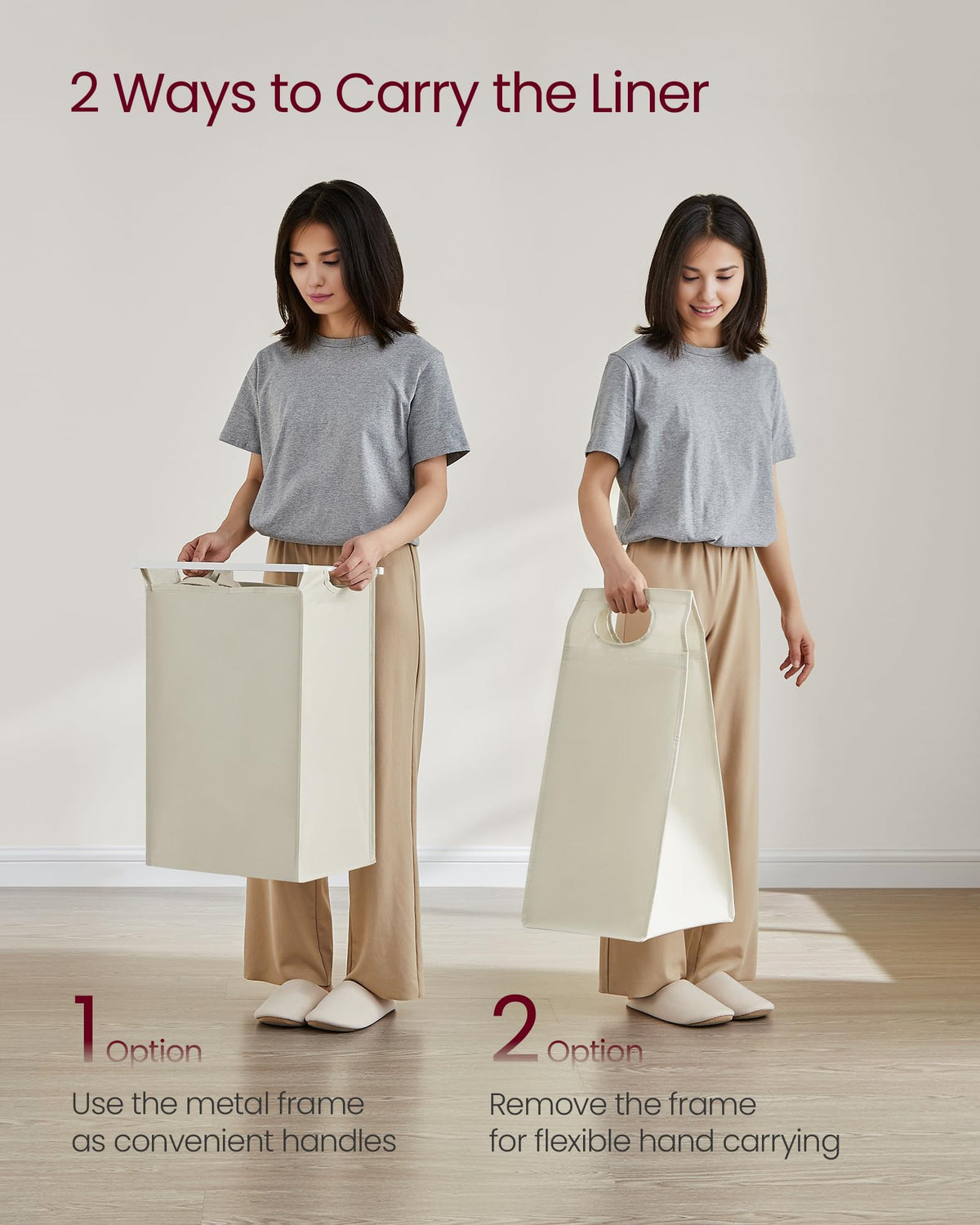 VASAGLE Laundry Hamper, Laundry Basket, Laundry Sorter with a Pull-Out and Removable Bag, Shelf