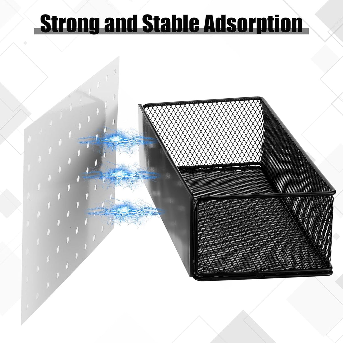 Tioncy 4 Pcs Magnetic Storage Bin Magnetic Locker Organizer for Pegboard Refrigerator Shelves