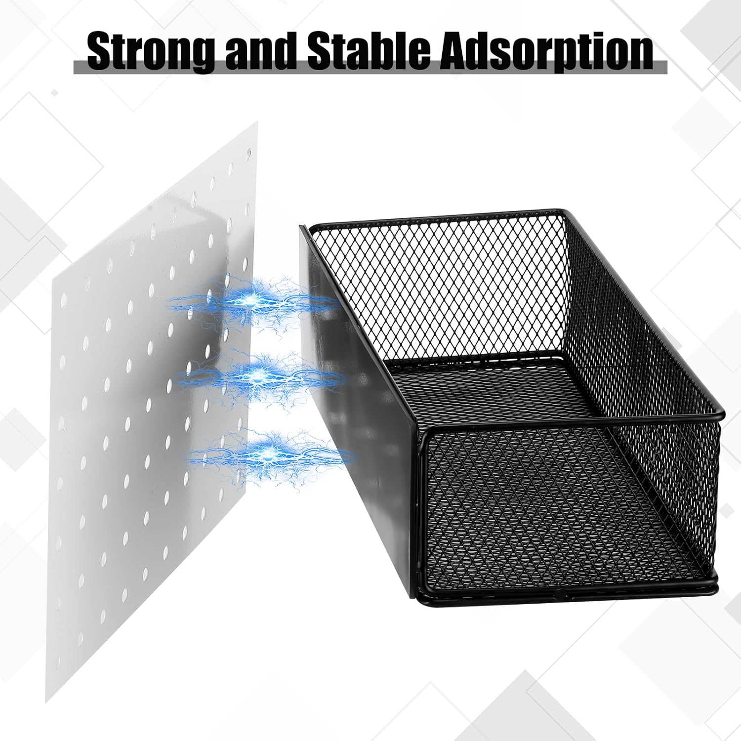 Tioncy 4 Pcs Magnetic Storage Bin Magnetic Locker Organizer for Pegboard Refrigerator Shelves