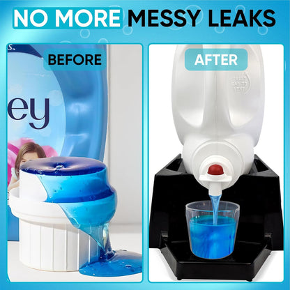 TidyFriend Laundry Detergent Dispenser with Tray & Strap, Laundry Soap Dispenser with Non-Slip