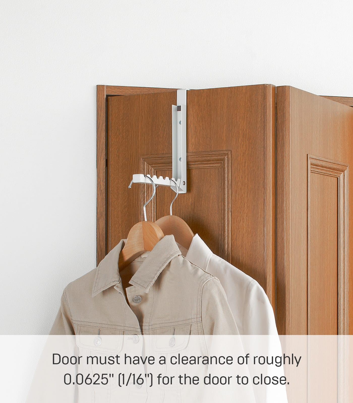 YAMAZAKI Home Smart Over The Door Hooks - Folding Hanging Coat Rack - 1-Hook - Steel
