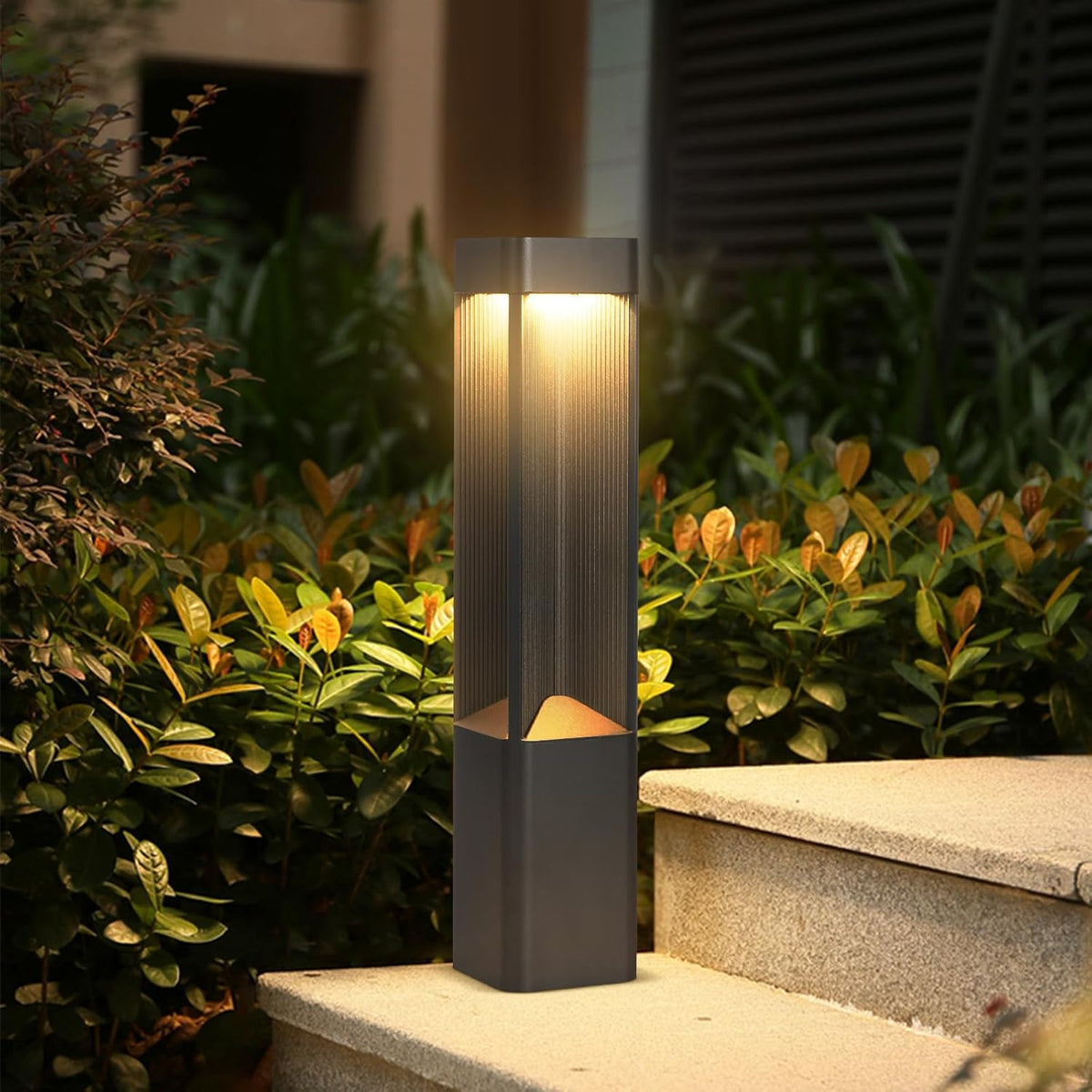 3000K Pathway Lights Black Landscape Path Light Outdoor Waterproof Garden Floor Lamp Modern Walkway