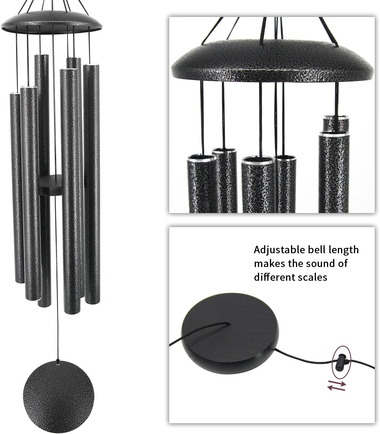 ASTARIN Wind Chimes Outdoor, 45-Inch Memorial Wind Chimes with 6 Heavy Tubes, Unique Outdoor Decor