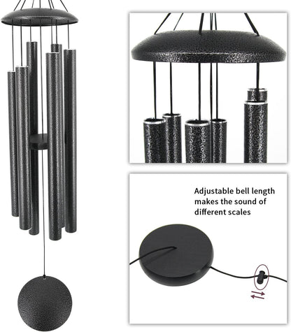 ASTARIN Wind Chimes Outdoor, 45-Inch Memorial Wind Chimes with 6 Heavy Tubes, Unique Outdoor Decor