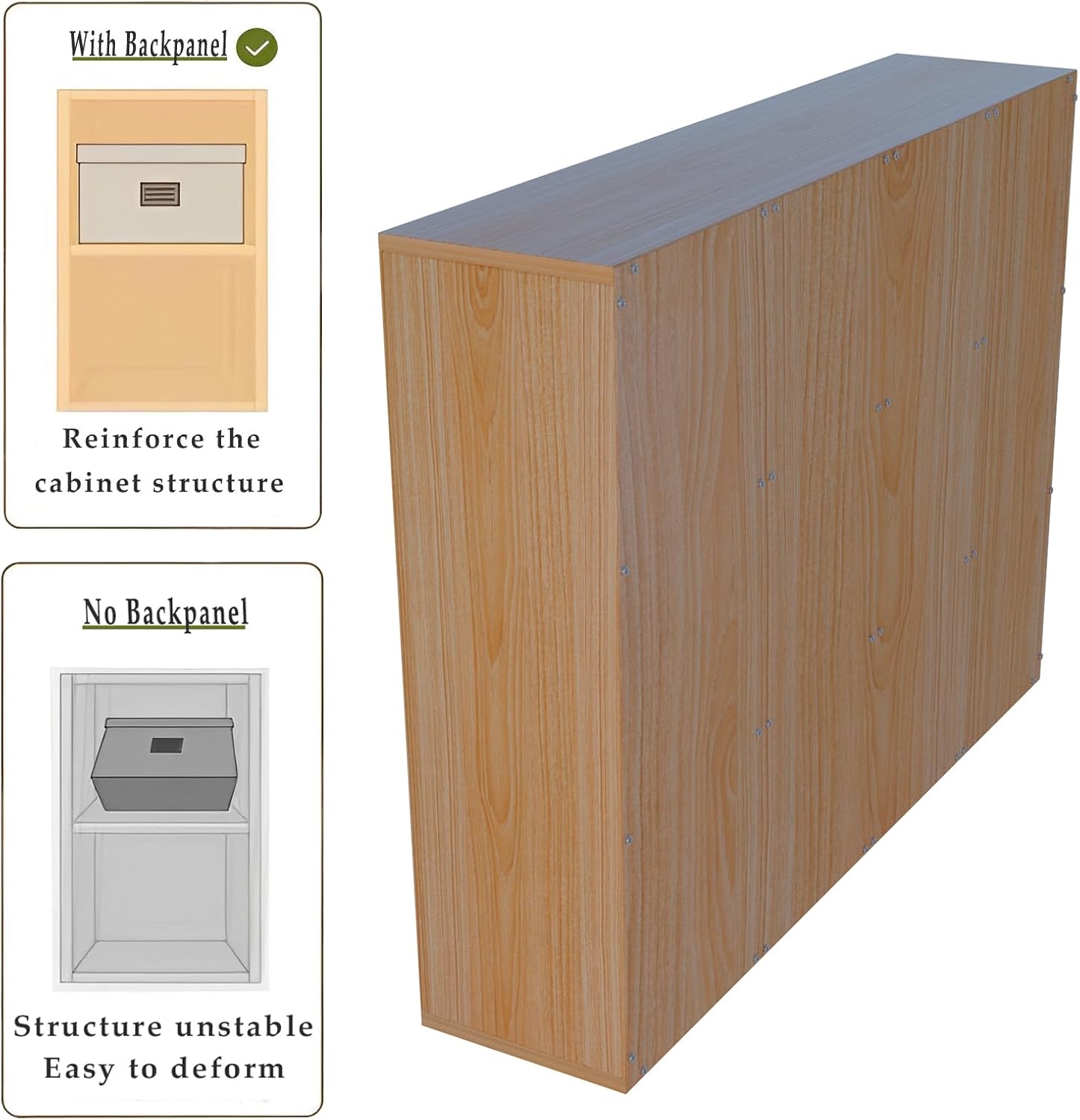 12-Cube Storage Shelf Bookcase - Wooden 3-Tier Floor Standing Open Bookshelf for Home and Office