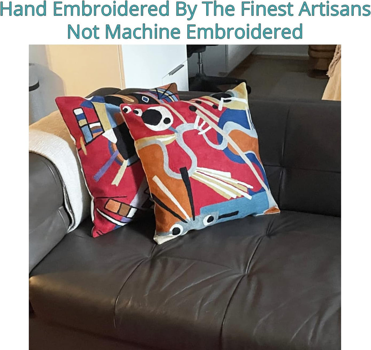 Kandinsky Modern Couch Pillow Cover Red Flow | Abstract, Contemporary, Outdoor Pillows | Mid